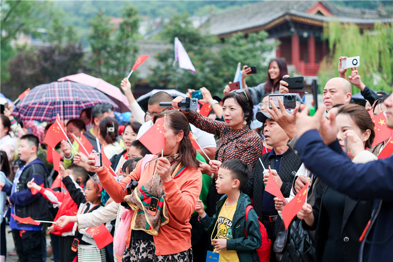 長假期間，華清宮景區(qū)策劃了一系列精彩的“文化大餐”。華清宮景區(qū)供圖